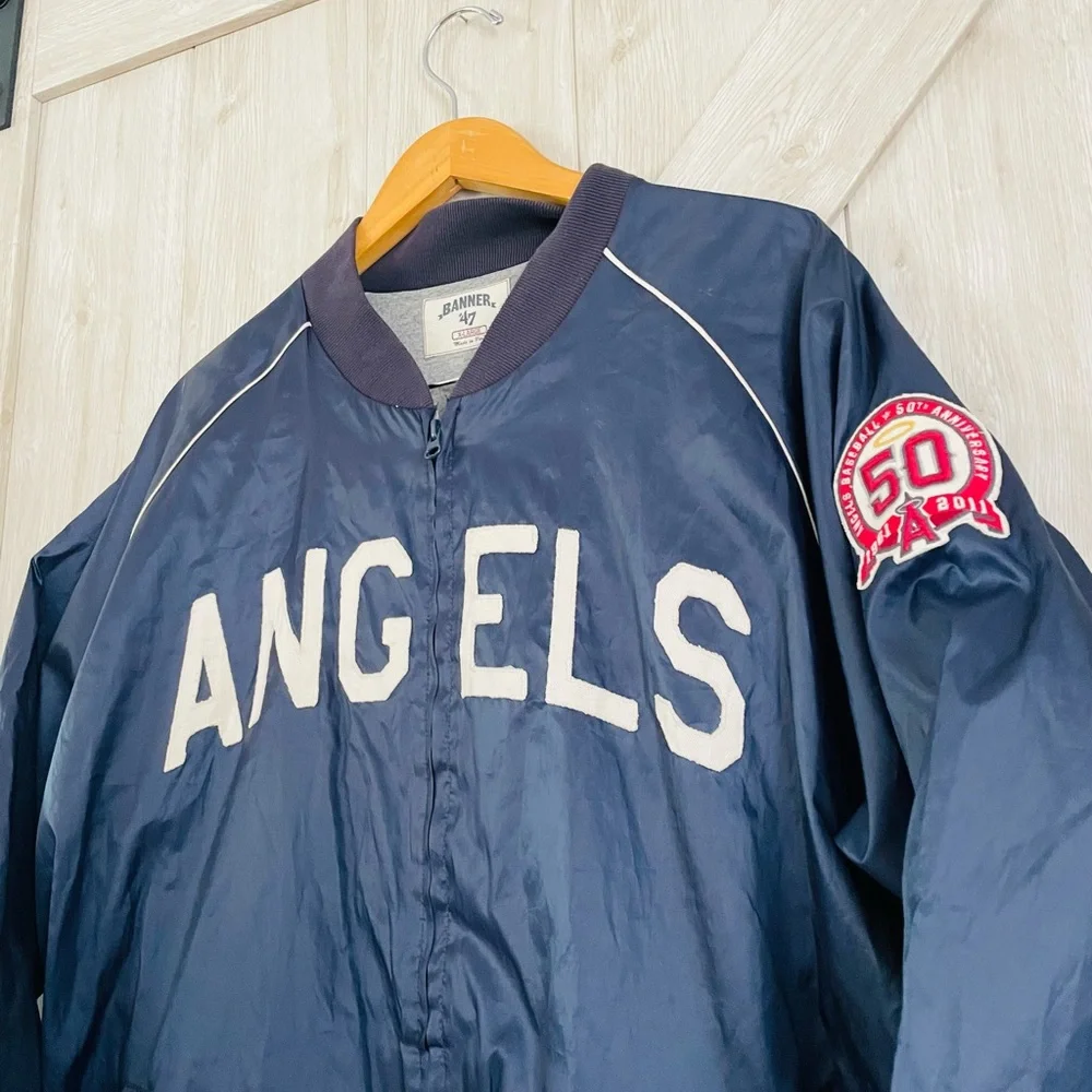 Vintage Angels Navy Bomber Jacket by LA Angels